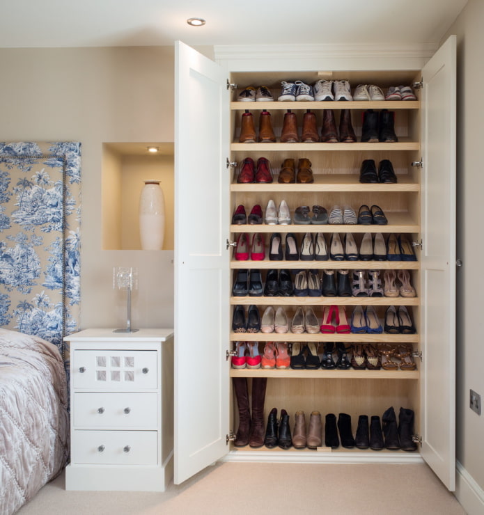 storing shoes in a closet storing shoes in a closet