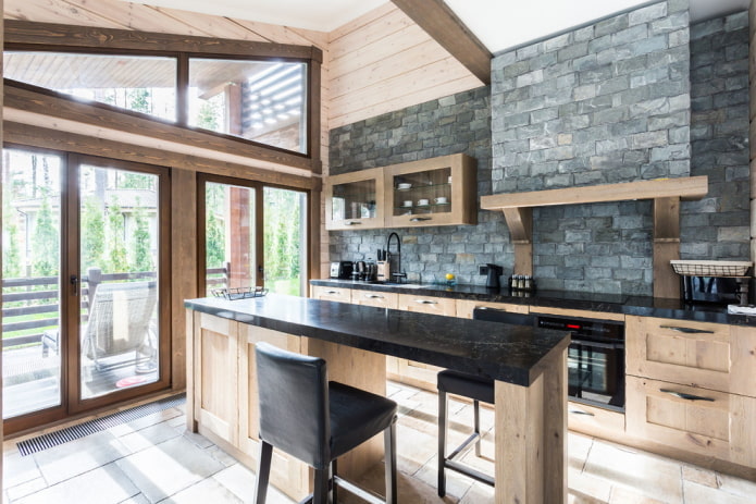 rustic kitchen finish