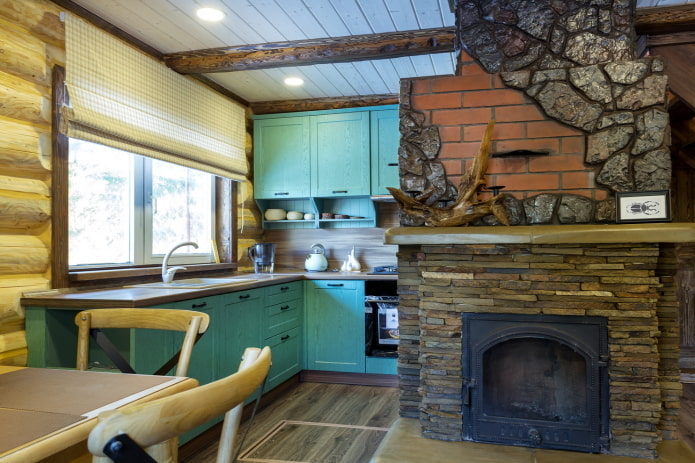 rustic kitchen textiles