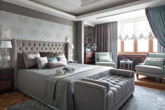 arrangement of furniture in the bedroom combined with a loggia arrangement of furniture in the bedroom combined with a loggia