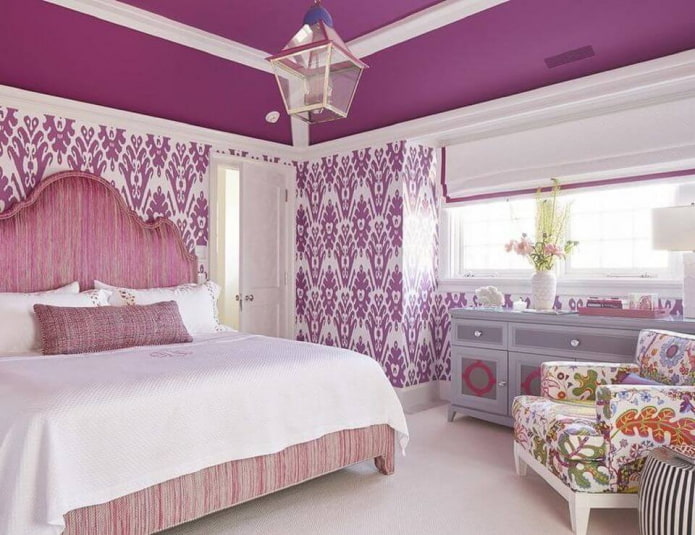 pink and lilac bedroom interior pink and lilac bedroom interior