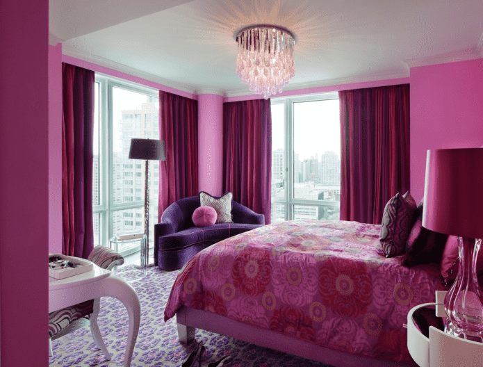 pink and lilac bedroom interior pink and lilac bedroom interior