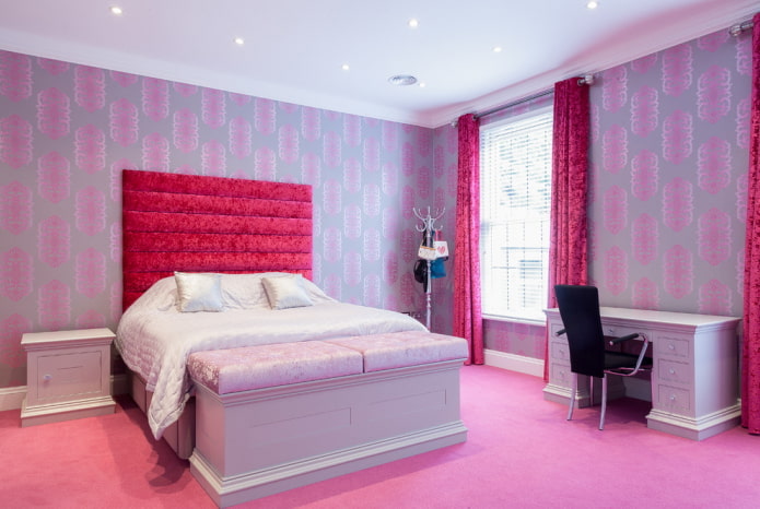 pink and lilac bedroom interior pink and lilac bedroom interior