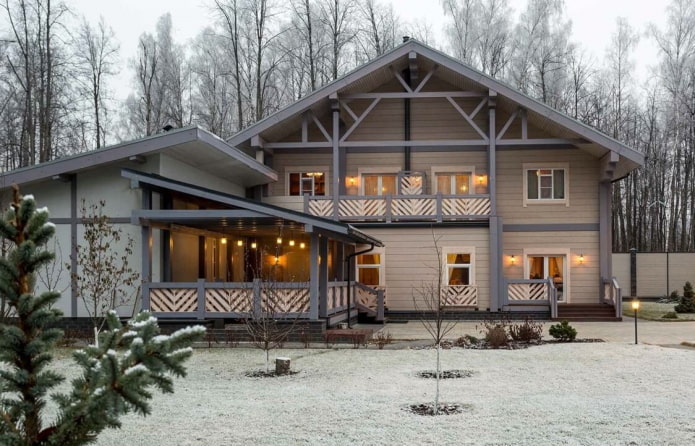 beige house in Scandinavian style