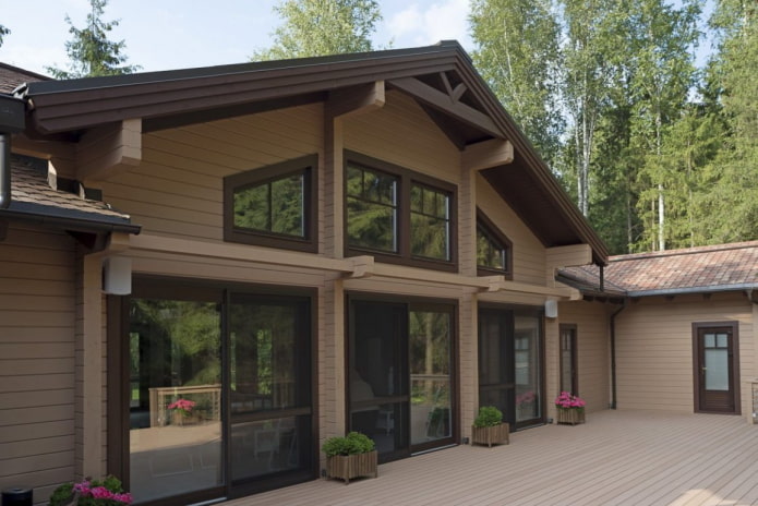 doors and windows in the house in the Scandinavian style