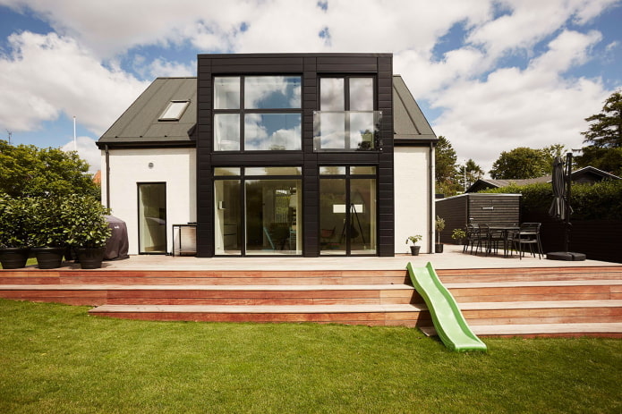 porch of a house in Scandinavian style