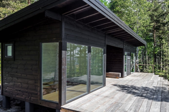 outdoor decoration of a scandinavian house