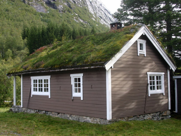 finishing the roof of the house in the Scandinavian style