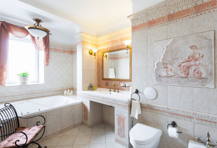 color design of the bathroom in Mediterranean style color design of the bathroom in Mediterranean style