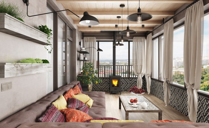 loggia in Mediterranean style loggia in Mediterranean style