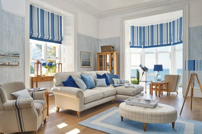 textiles in the living room in Mediterranean style textiles in the living room in Mediterranean style