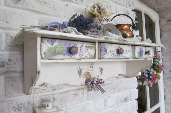 Provence style wall shelf design Provence style wall shelf design