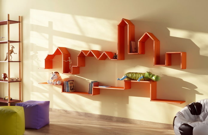 wall-mounted transformer shelves in the interior wall-mounted transformer shelves in the interior