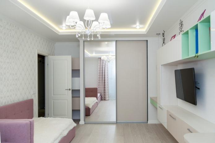 Wardrobe in the living room in a niche Wardrobe in the living room in a niche