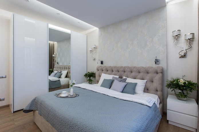 Glossy wardrobe in the bedroom Glossy wardrobe in the bedroom