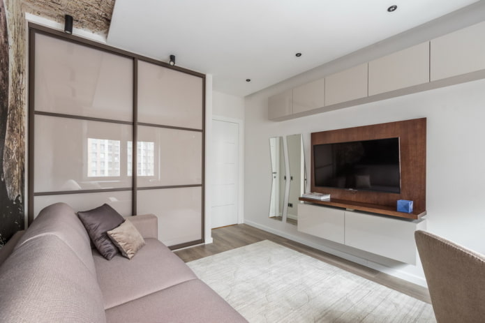 Beige glossy wardrobe Beige glossy wardrobe