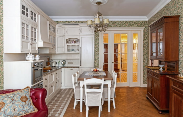 furniture and appliances in the kitchen in English style furniture and appliances in the kitchen in English style