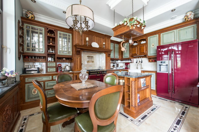 furniture and appliances in the kitchen in English style furniture and appliances in the kitchen in English style