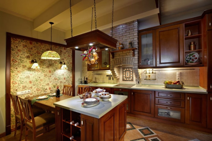 finishing the kitchen space in the English style finishing the kitchen space in the English style