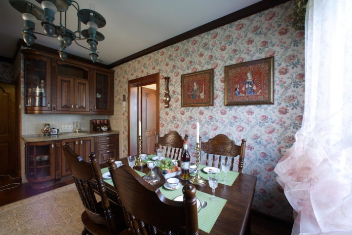 kitchen-dining room in English style kitchen-dining room in English style