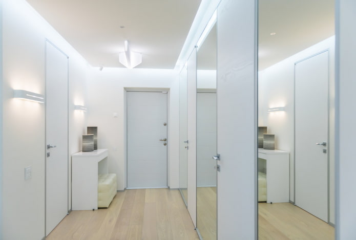 bright entrance hall with large mirrors bright entrance hall with large mirrors