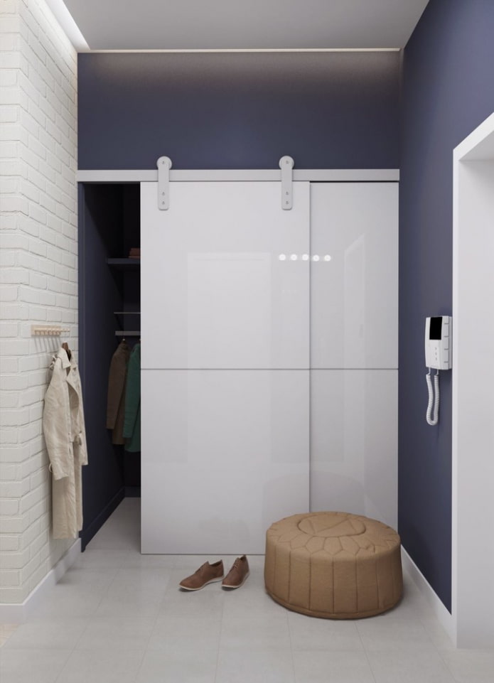 built-in wardrobe in the interior of the corridor built-in wardrobe in the interior of the corridor