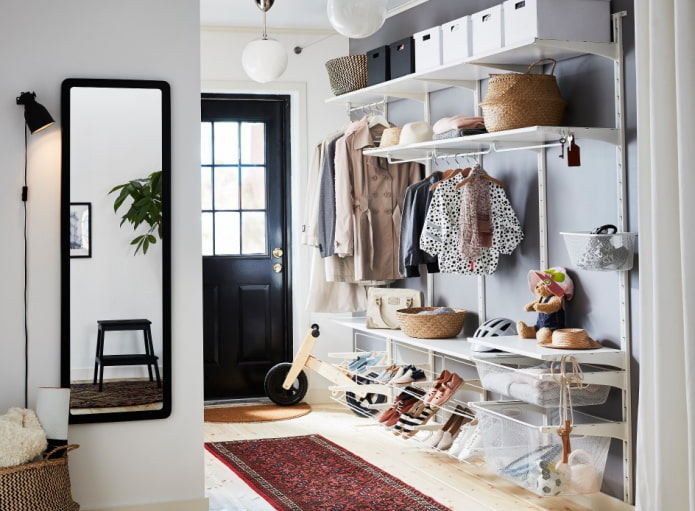 open dressing room in the interior of the corridor open dressing room in the interior of the corridor
