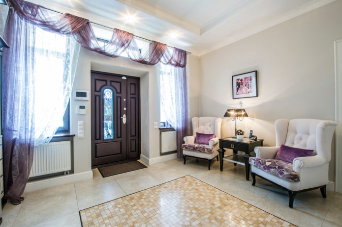 furnishing the hallway in the interior of the house