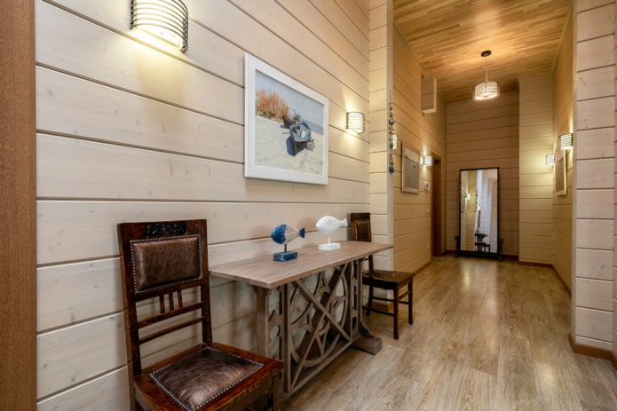 hallway layout in the interior of the house