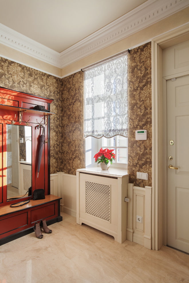 hallway with a window in the interior of the house