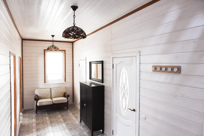 narrow corridor in the interior of a country house