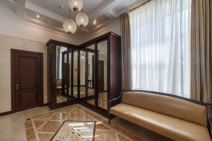 furnishing the hallway in the interior of the house