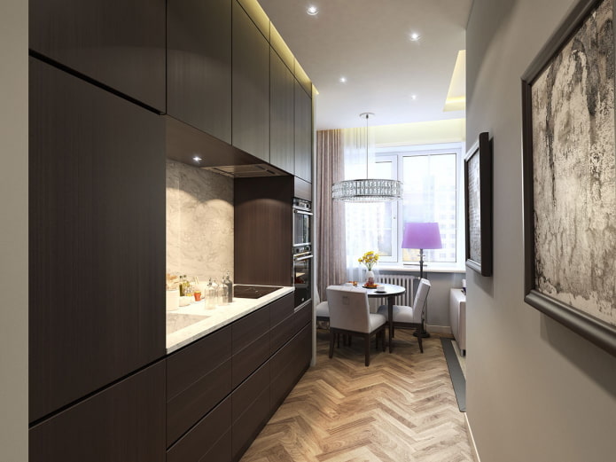 kitchen in the hallway