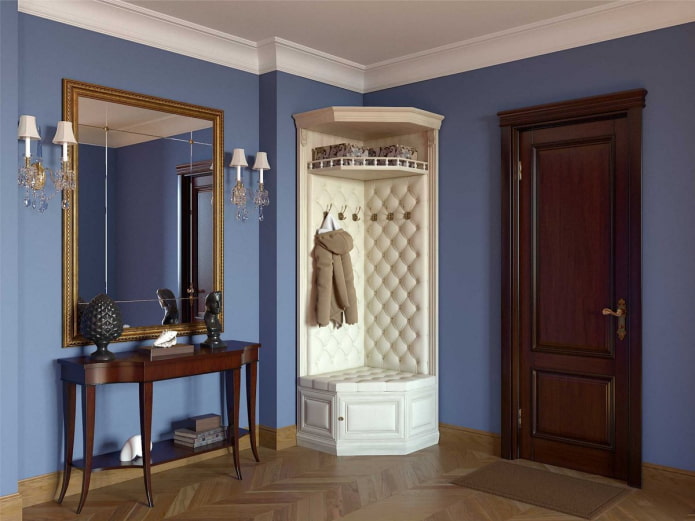 Corner in the hallway with a carriage coupler