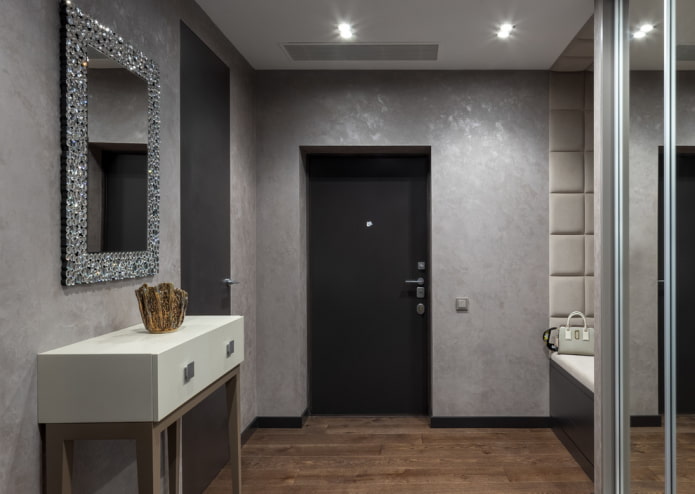 hallway design in gray tones hallway design in gray tones