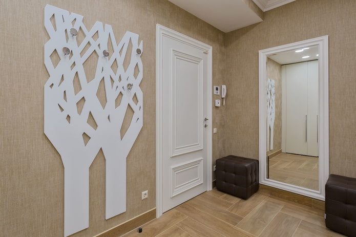 hallway interior in beige tones hallway interior in beige tones