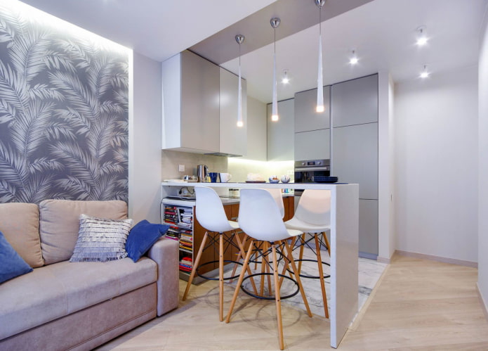 Bar counter in the studio