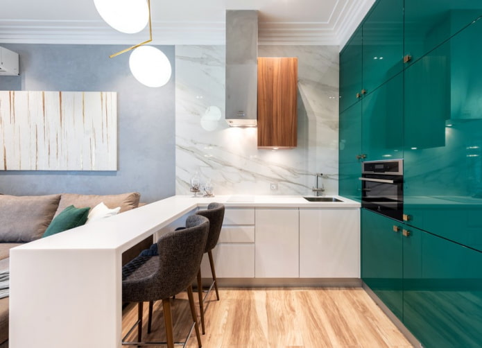 household appliances in the interior of a small-sized kitchen-living room household appliances in the interior of a small-sized kitchen-living room