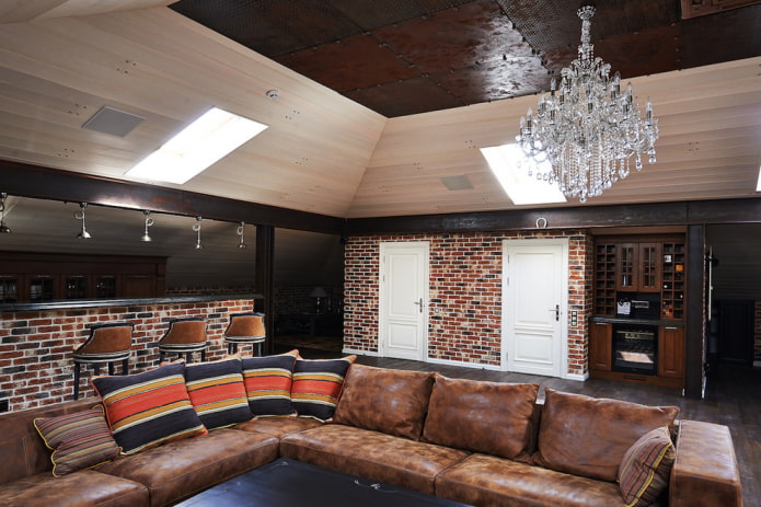 loft in the kitchen-living room
