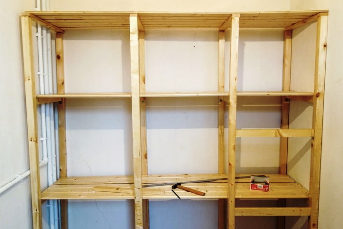 Wooden shelving Wooden shelving