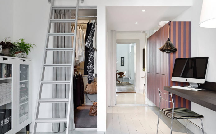 Cloakroom behind the curtain Cloakroom behind the curtain