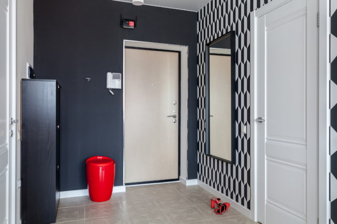 Scandinavian-style corridor with bright details