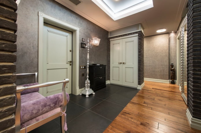 finishing the hallway in an industrial style