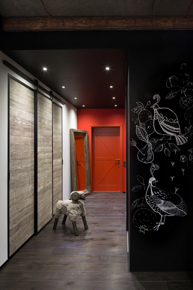 industrial style hallway lighting