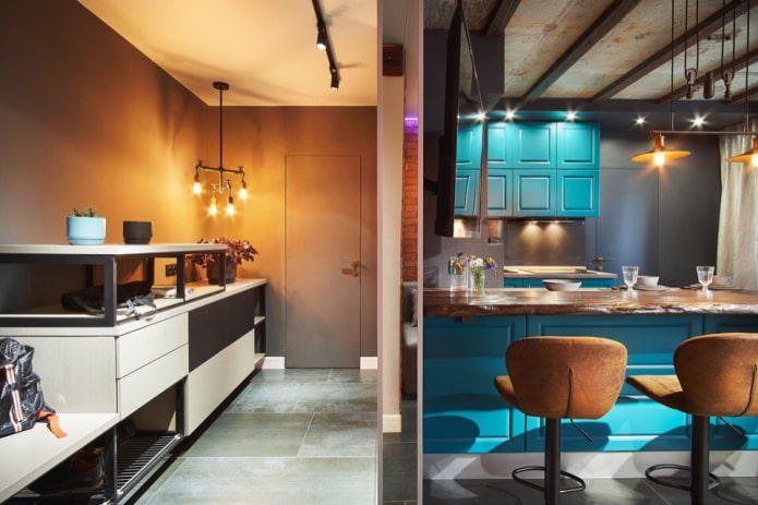 small loft-style corridor