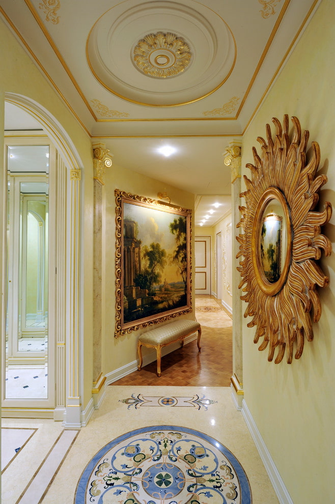 decorative design of the corridor in the classic style decorative design of the corridor in the classic style