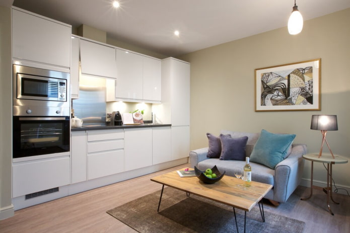 Kitchen with mini sofa