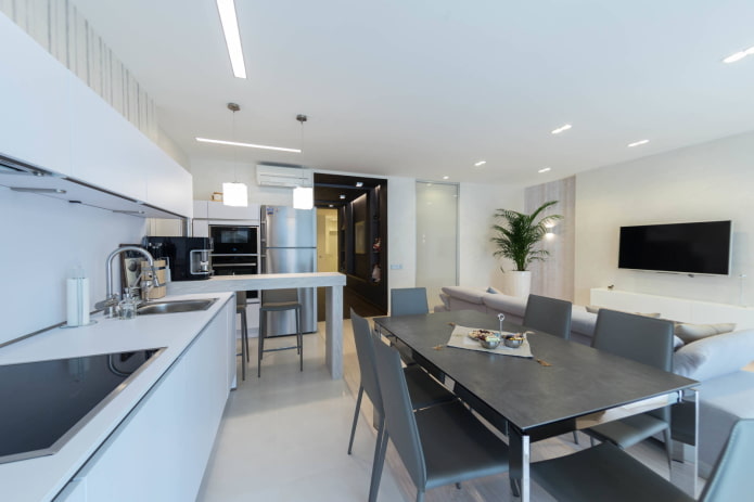 TV in the kitchen-living room