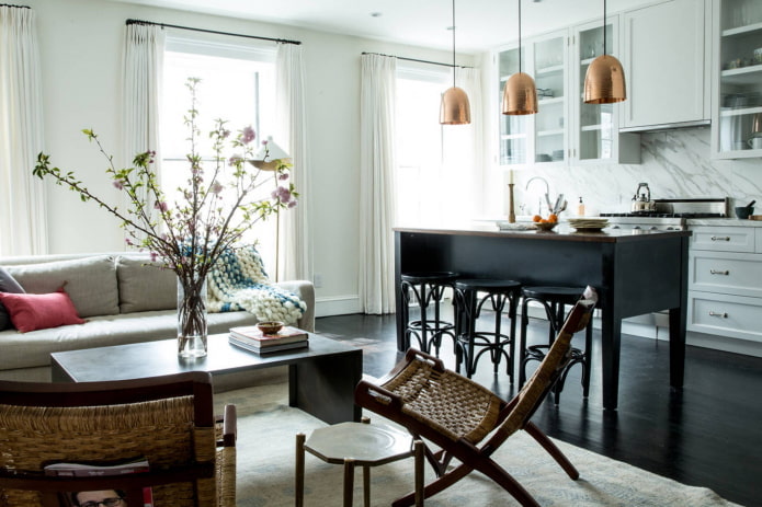 Living room with coffee table