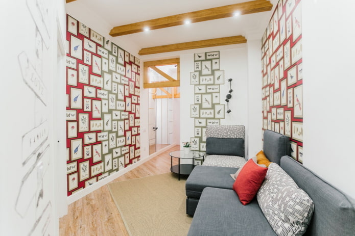 ceiling beams in the living room